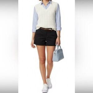 New Navy Shorts With Belt